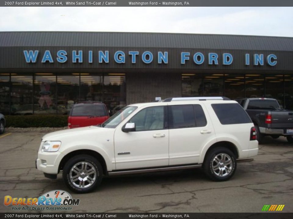 2007 Ford Explorer Limited 4x4 White Sand Tri-Coat / Camel Photo #1