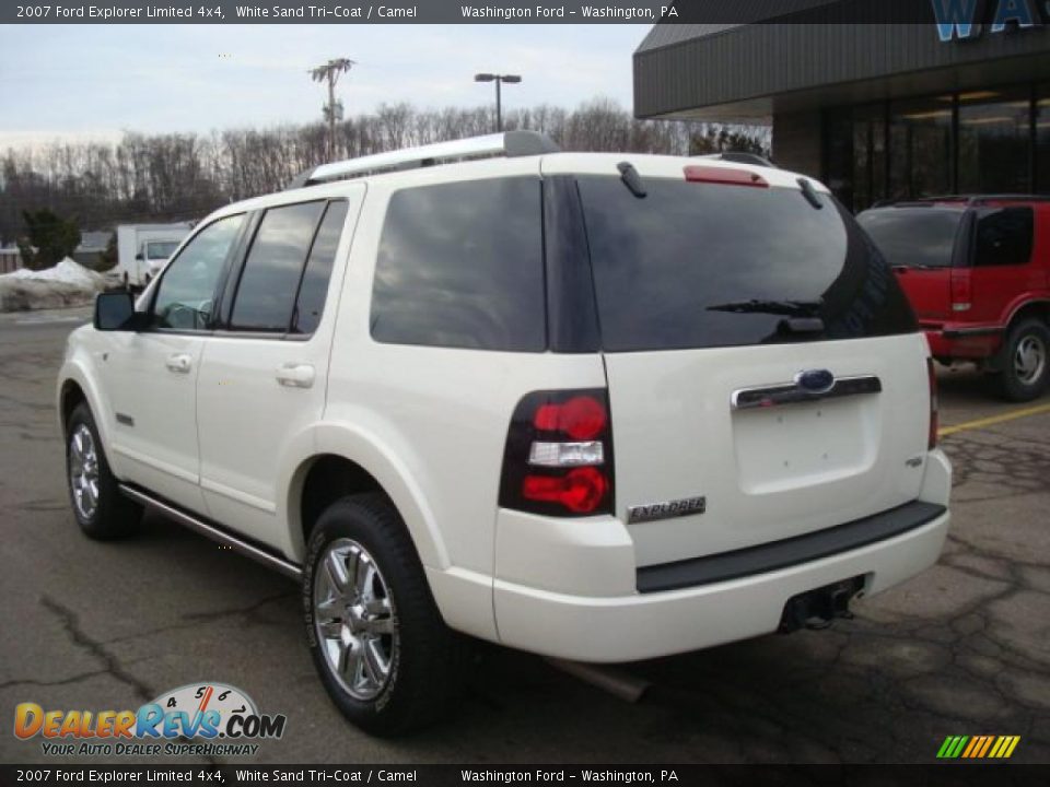 2007 Ford Explorer Limited 4x4 White Sand Tri-Coat / Camel Photo #2