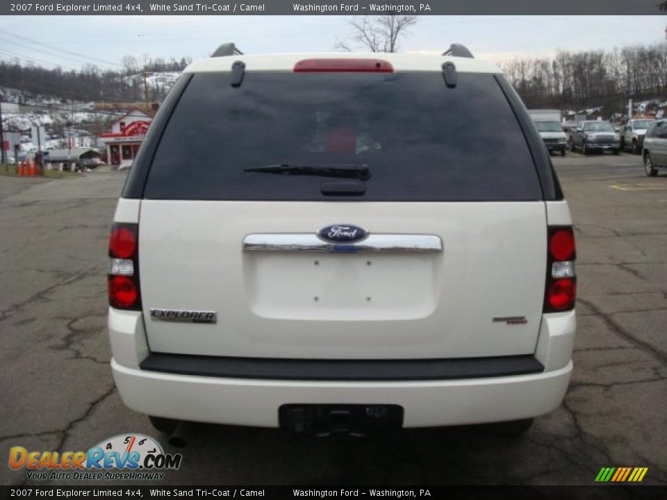 2007 Ford Explorer Limited 4x4 White Sand Tri-Coat / Camel Photo #3