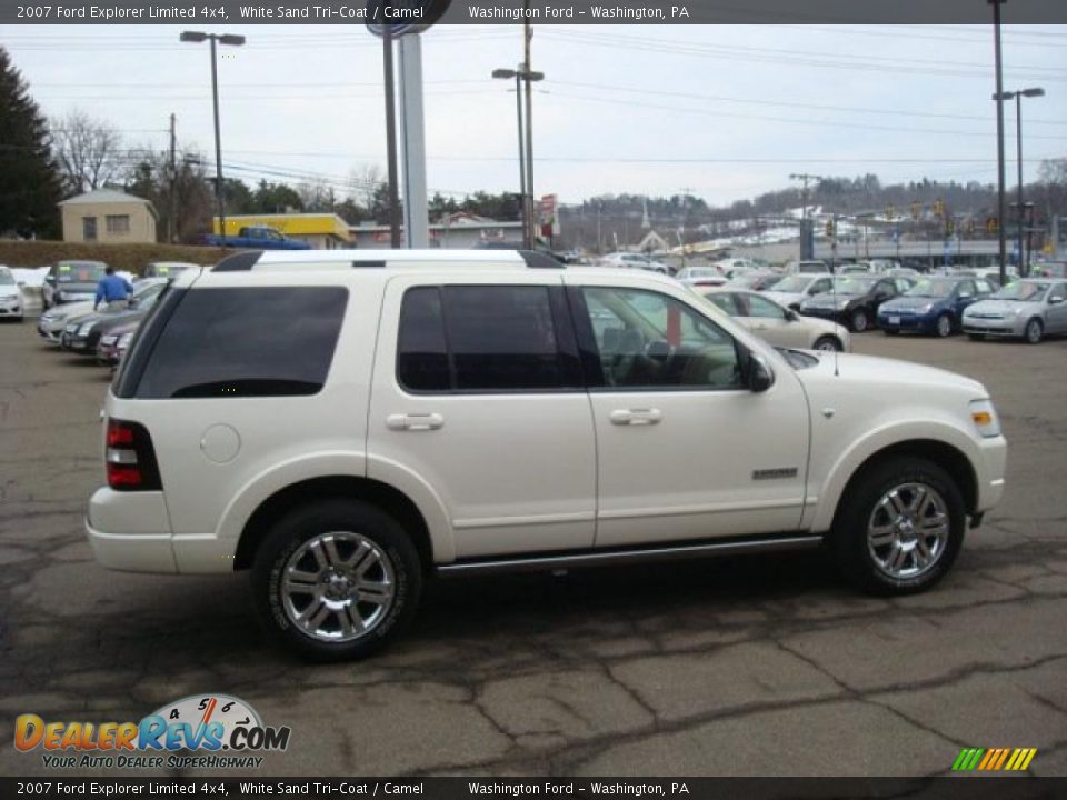 2007 Ford Explorer Limited 4x4 White Sand Tri-Coat / Camel Photo #5