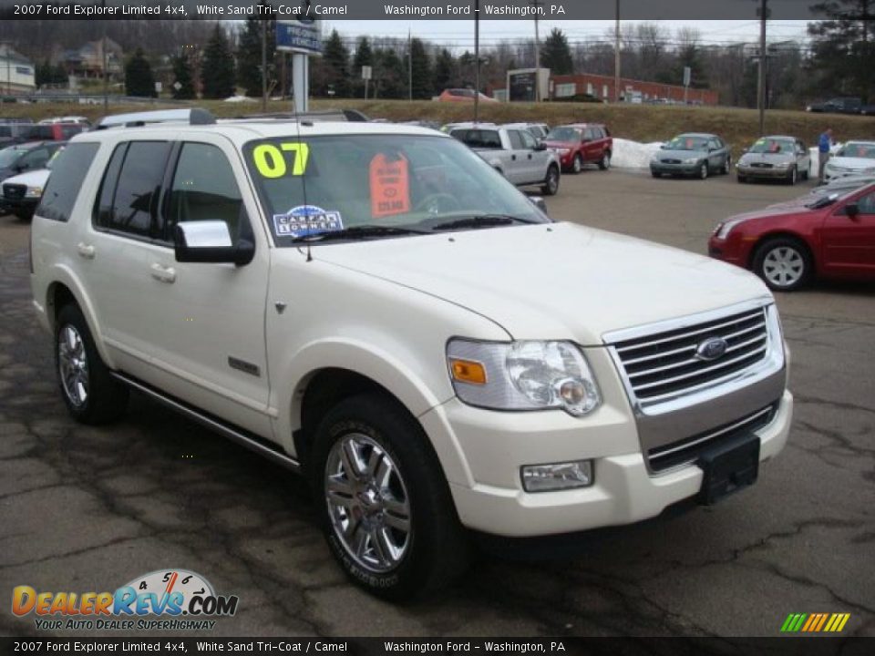 2007 Ford Explorer Limited 4x4 White Sand Tri-Coat / Camel Photo #6