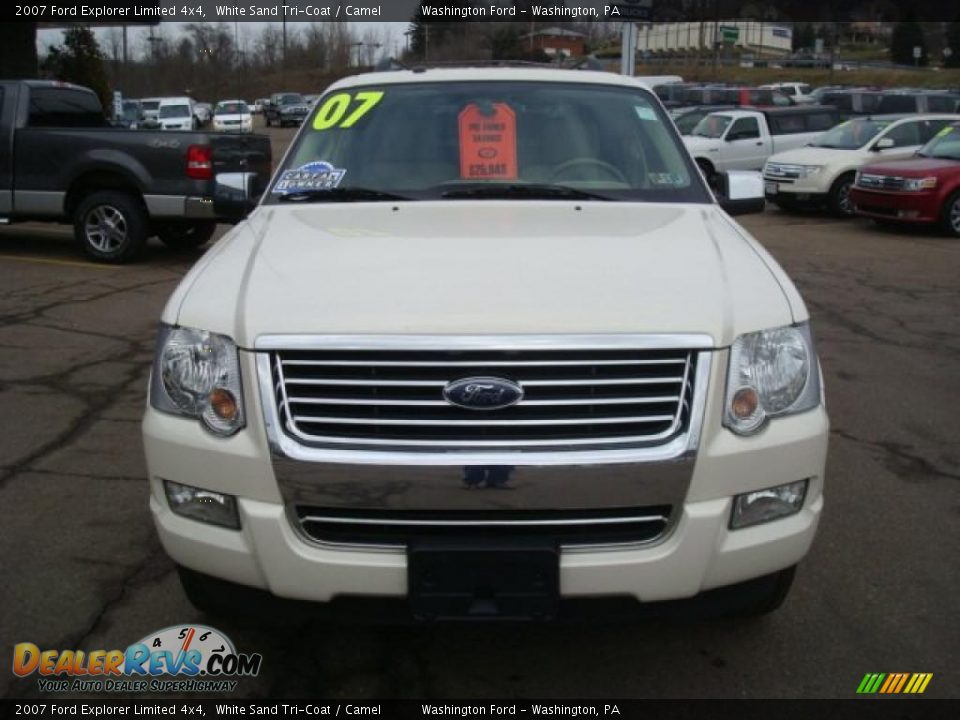2007 Ford Explorer Limited 4x4 White Sand Tri-Coat / Camel Photo #10