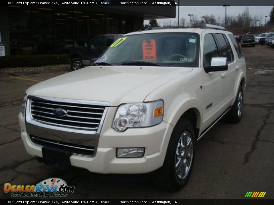 2007 Ford Explorer Limited 4x4 White Sand Tri-Coat / Camel Photo #11