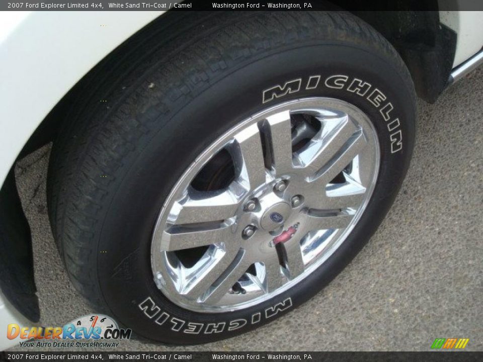 2007 Ford Explorer Limited 4x4 White Sand Tri-Coat / Camel Photo #12