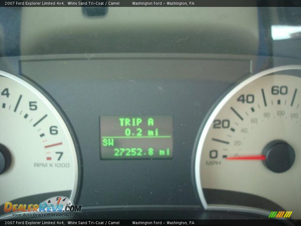 2007 Ford Explorer Limited 4x4 White Sand Tri-Coat / Camel Photo #20