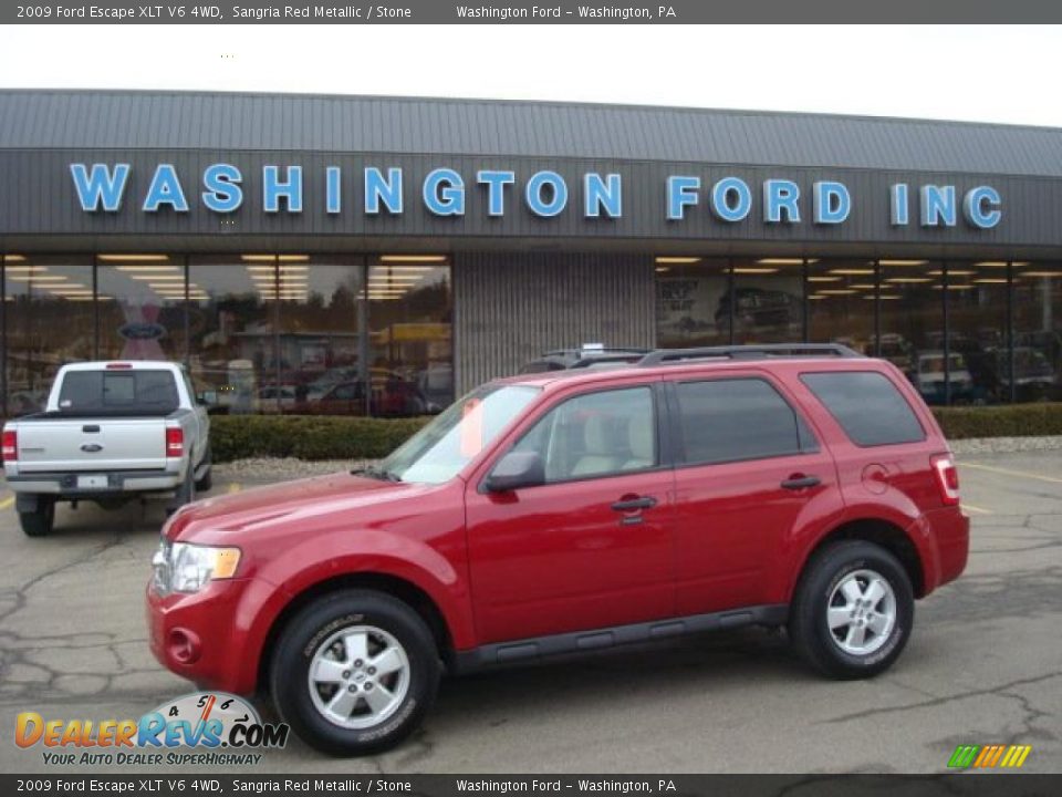2009 Ford Escape XLT V6 4WD Sangria Red Metallic / Stone Photo #1