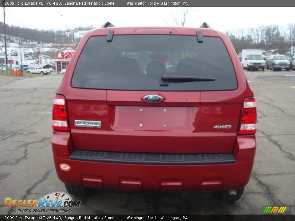 2009 Ford Escape XLT V6 4WD Sangria Red Metallic / Stone Photo #3