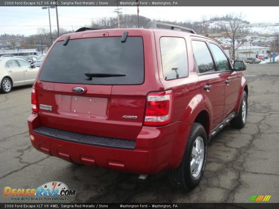 2009 Ford Escape XLT V6 4WD Sangria Red Metallic / Stone Photo #4