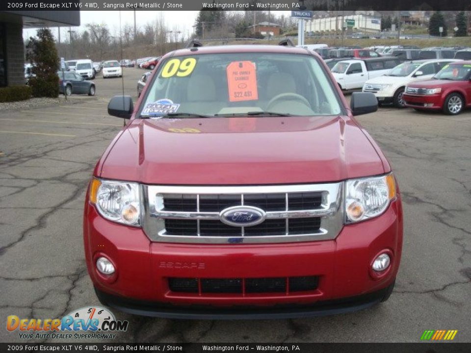 2009 Ford Escape XLT V6 4WD Sangria Red Metallic / Stone Photo #10