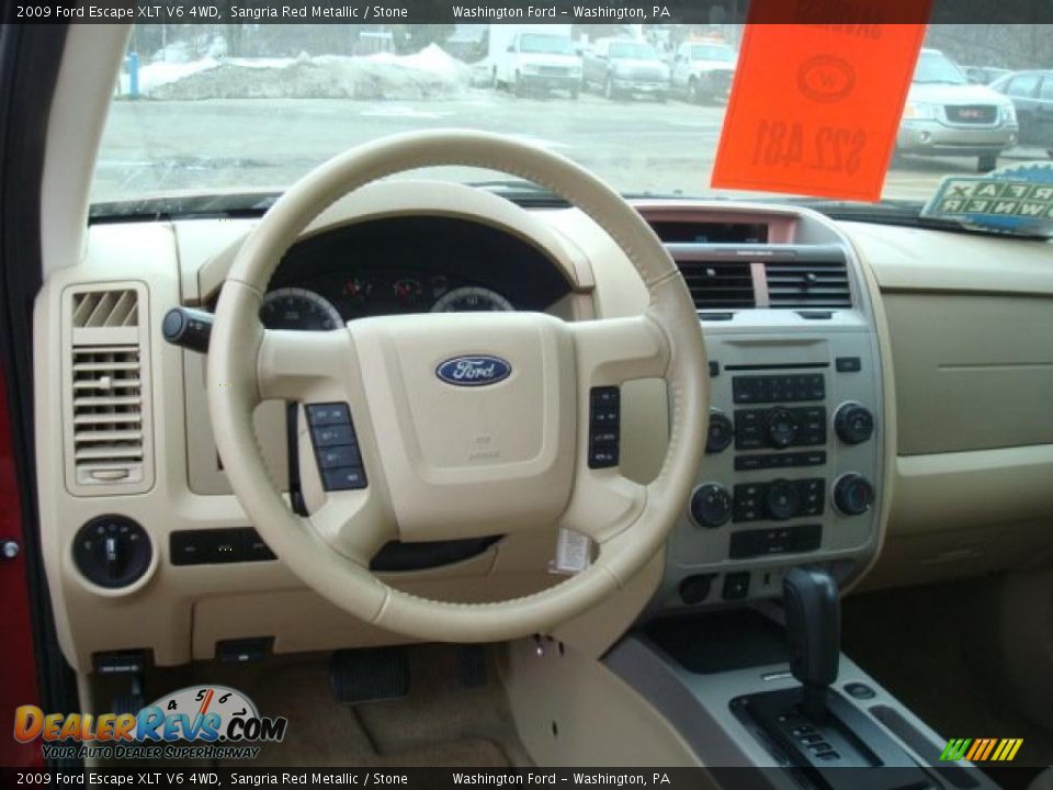 2009 Ford Escape XLT V6 4WD Sangria Red Metallic / Stone Photo #14
