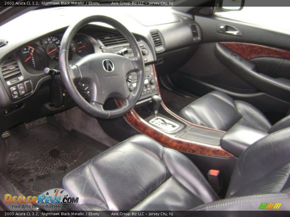 2003 Acura CL 3.2 Nighthawk Black Metallic / Ebony Photo #9