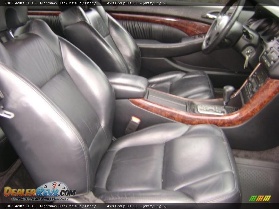 2003 Acura CL 3.2 Nighthawk Black Metallic / Ebony Photo #12