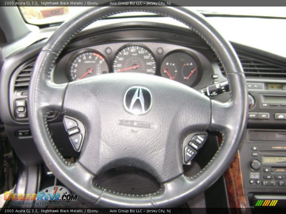 2003 Acura CL 3.2 Nighthawk Black Metallic / Ebony Photo #15