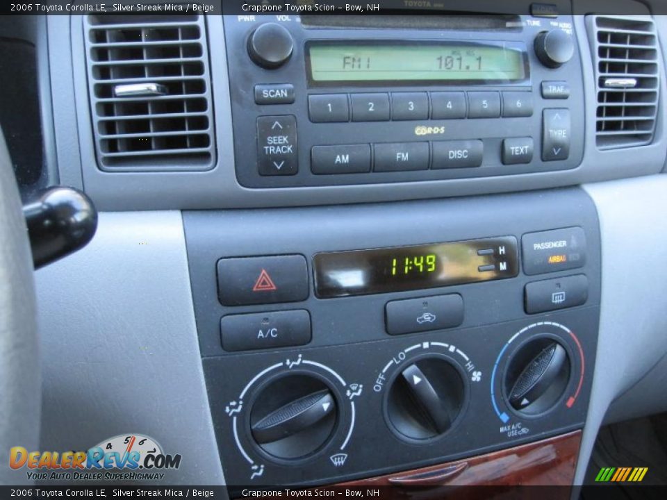 2006 Toyota Corolla LE Silver Streak Mica / Beige Photo #9