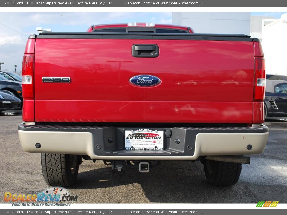 2007 Ford F150 Lariat SuperCrew 4x4 Redfire Metallic / Tan Photo #4