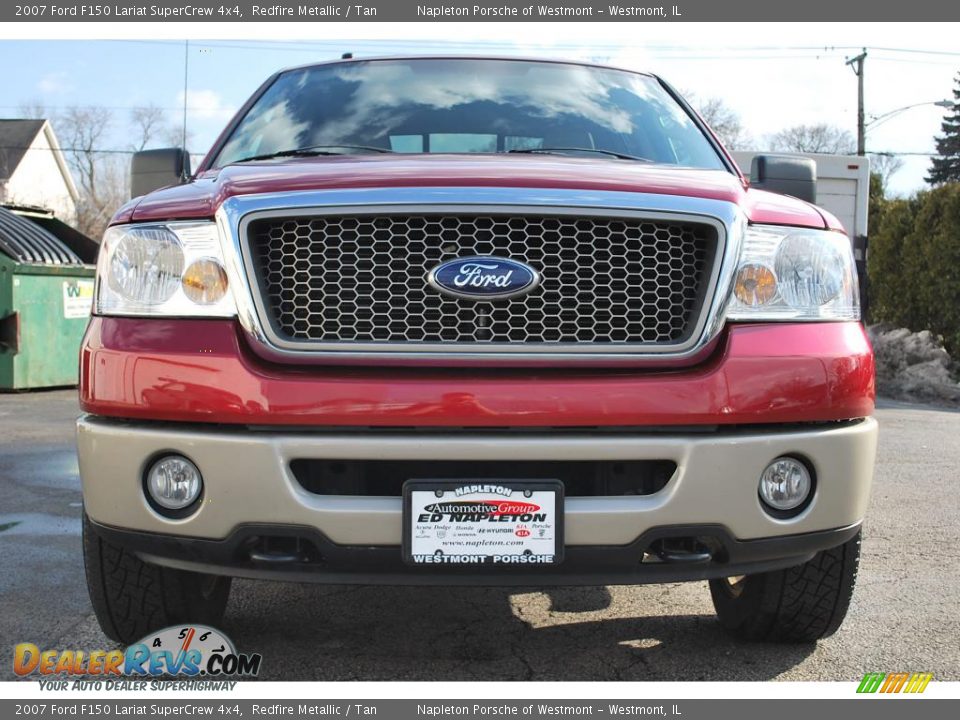 2007 Ford F150 Lariat SuperCrew 4x4 Redfire Metallic / Tan Photo #8