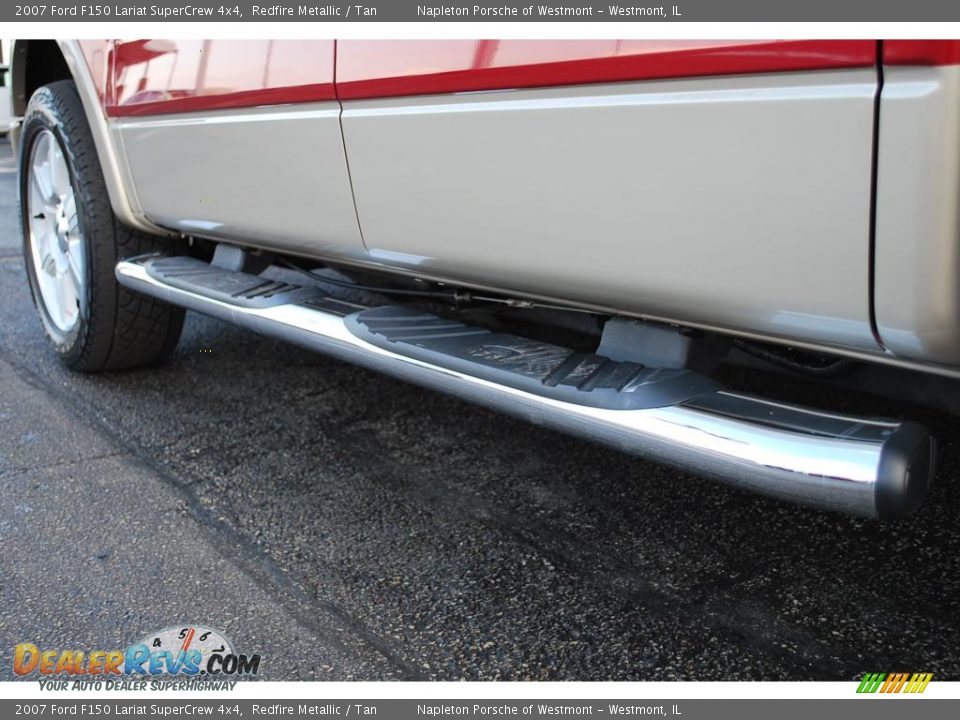 2007 Ford F150 Lariat SuperCrew 4x4 Redfire Metallic / Tan Photo #10