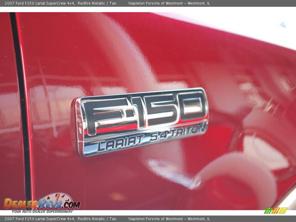 2007 Ford F150 Lariat SuperCrew 4x4 Redfire Metallic / Tan Photo #12