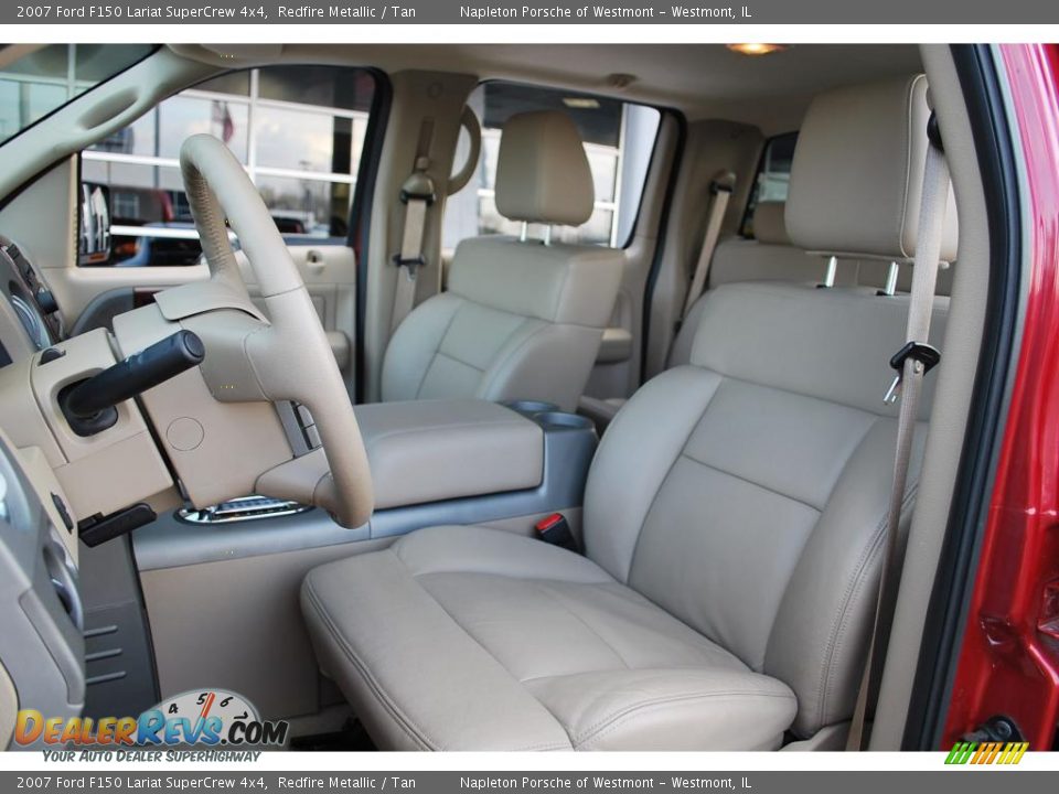 2007 Ford F150 Lariat SuperCrew 4x4 Redfire Metallic / Tan Photo #16