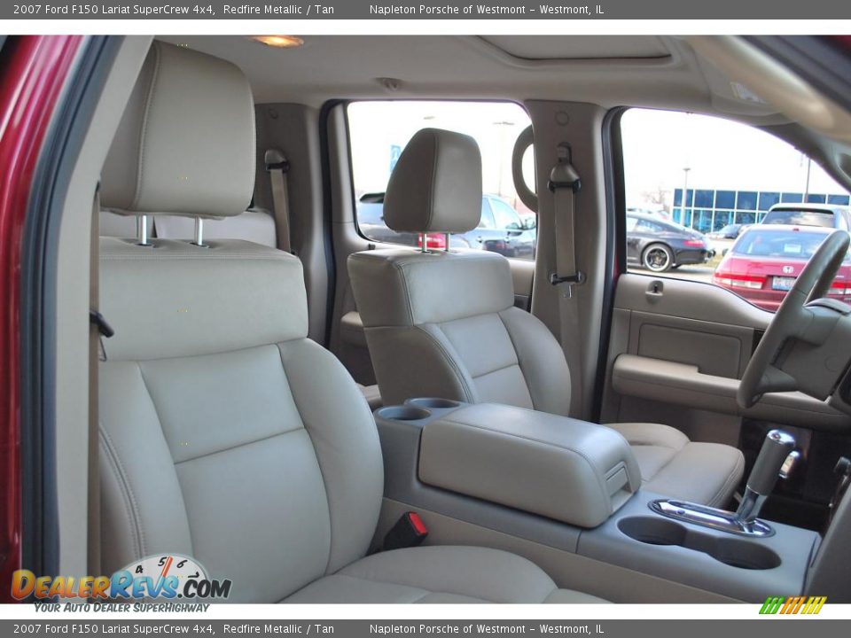 2007 Ford F150 Lariat SuperCrew 4x4 Redfire Metallic / Tan Photo #17