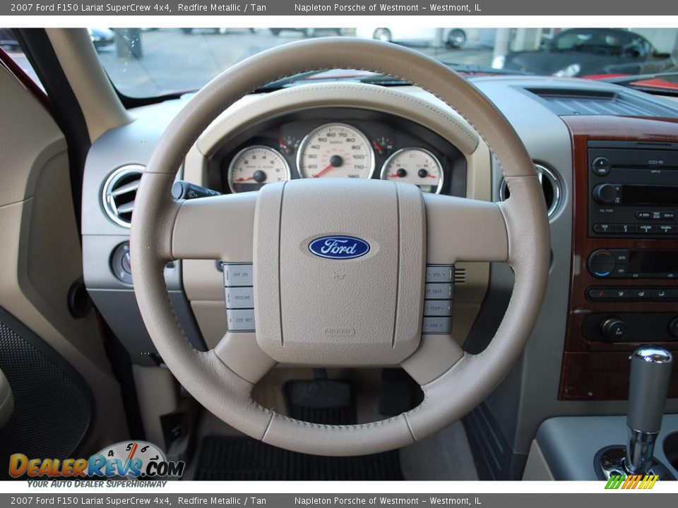 2007 Ford F150 Lariat SuperCrew 4x4 Redfire Metallic / Tan Photo #18