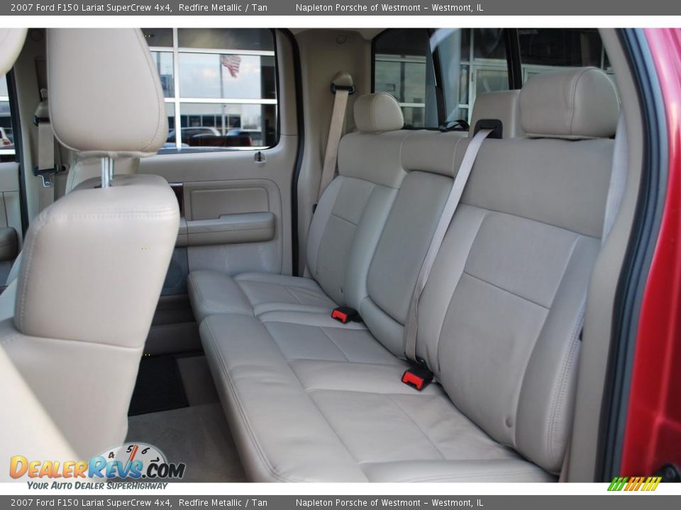 2007 Ford F150 Lariat SuperCrew 4x4 Redfire Metallic / Tan Photo #22