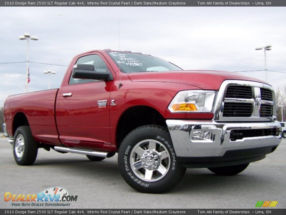 2010 Dodge Ram 2500 SLT Regular Cab 4x4 Inferno Red Crystal Pearl / Dark Slate/Medium Graystone Photo #1