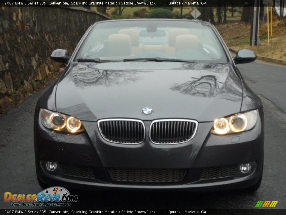 2007 BMW 3 Series 335i Convertible Sparkling Graphite Metallic / Saddle Brown/Black Photo #5