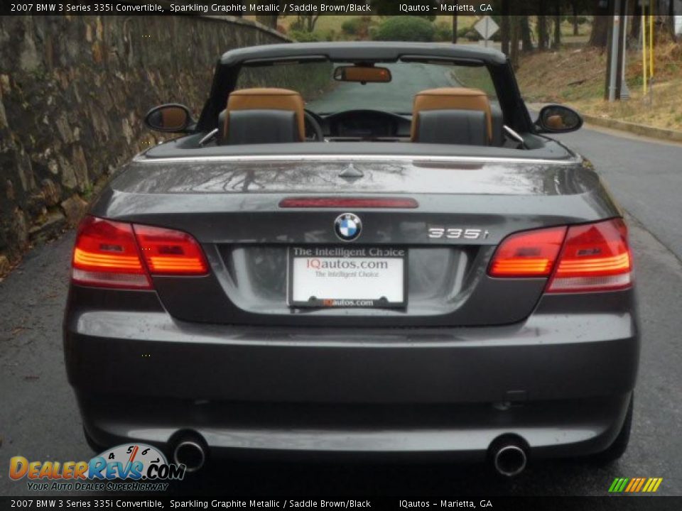 2007 BMW 3 Series 335i Convertible Sparkling Graphite Metallic / Saddle Brown/Black Photo #8