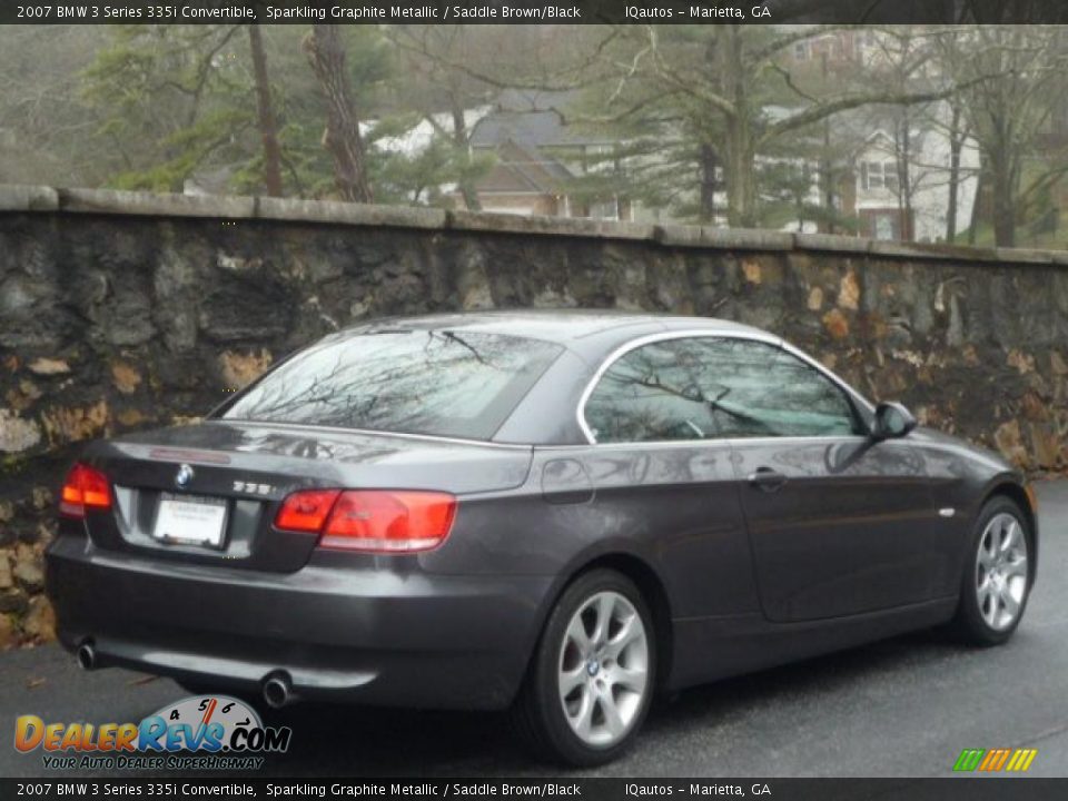 2007 BMW 3 Series 335i Convertible Sparkling Graphite Metallic / Saddle Brown/Black Photo #10