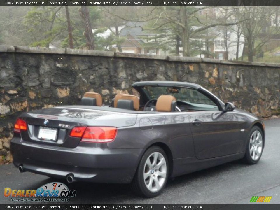 2007 BMW 3 Series 335i Convertible Sparkling Graphite Metallic / Saddle Brown/Black Photo #11