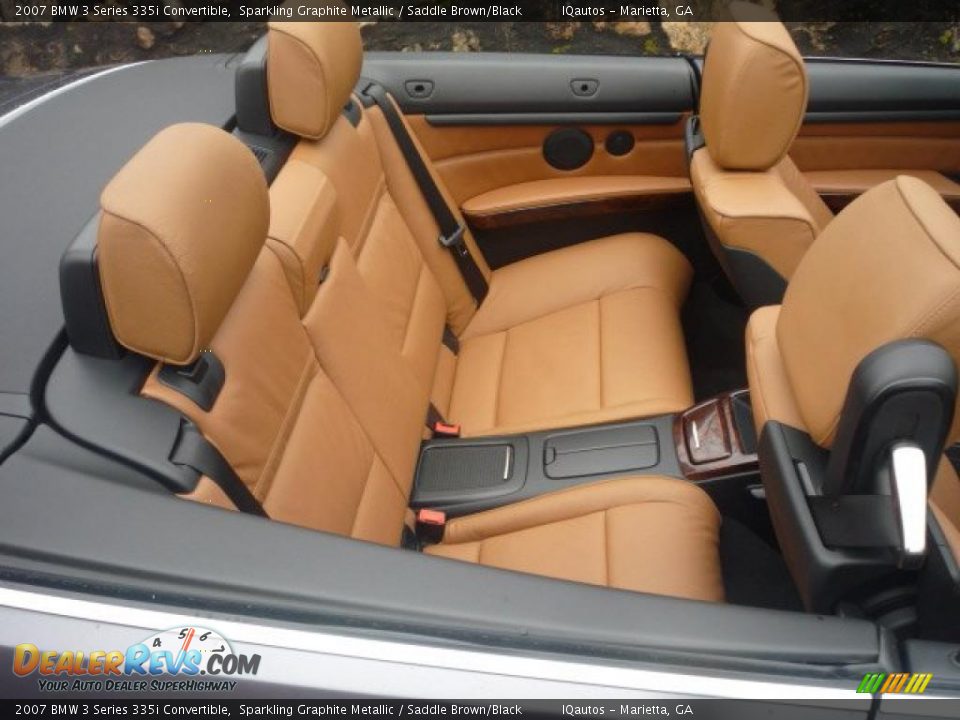2007 BMW 3 Series 335i Convertible Sparkling Graphite Metallic / Saddle Brown/Black Photo #15