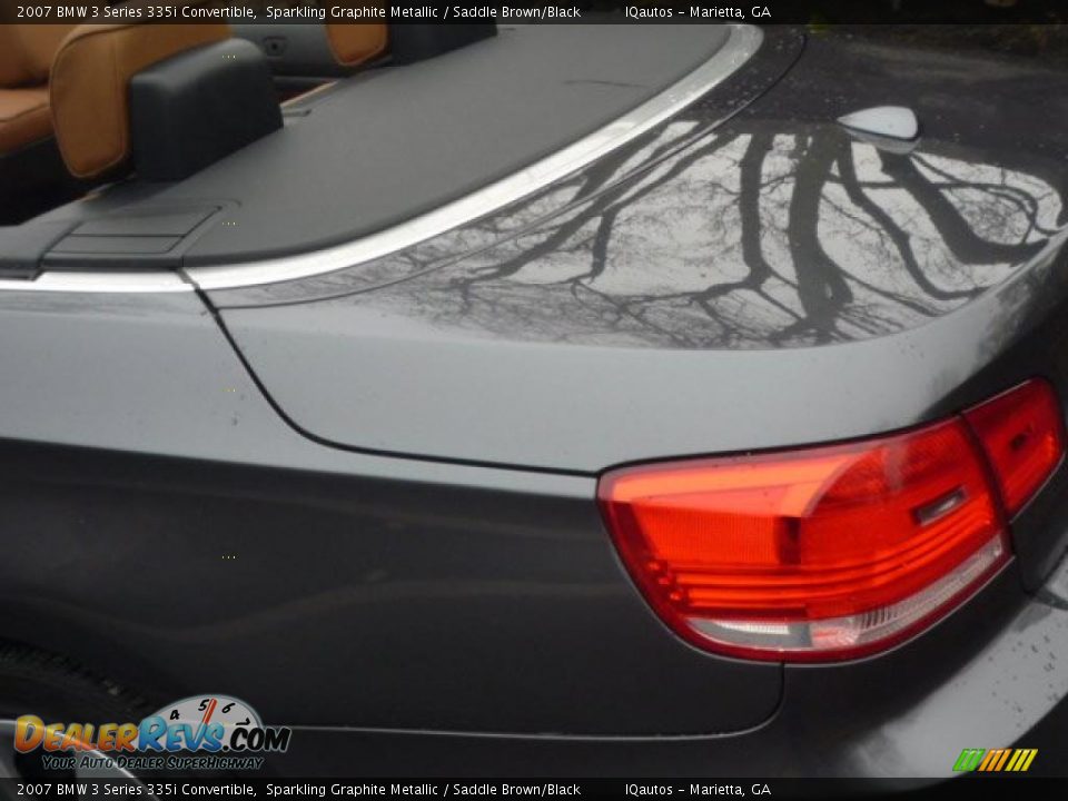 2007 BMW 3 Series 335i Convertible Sparkling Graphite Metallic / Saddle Brown/Black Photo #19