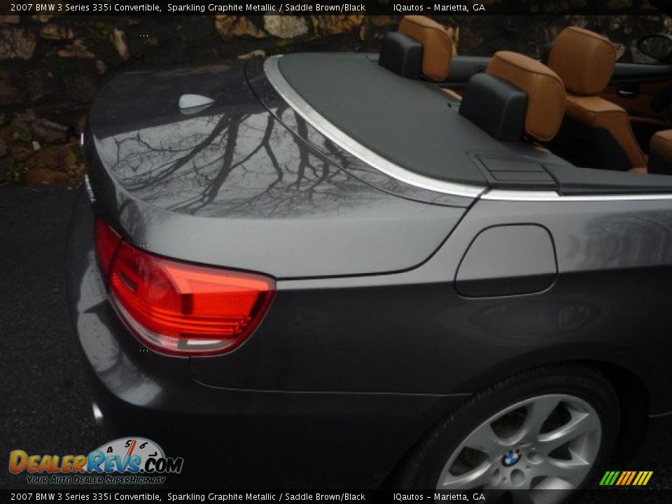 2007 BMW 3 Series 335i Convertible Sparkling Graphite Metallic / Saddle Brown/Black Photo #20