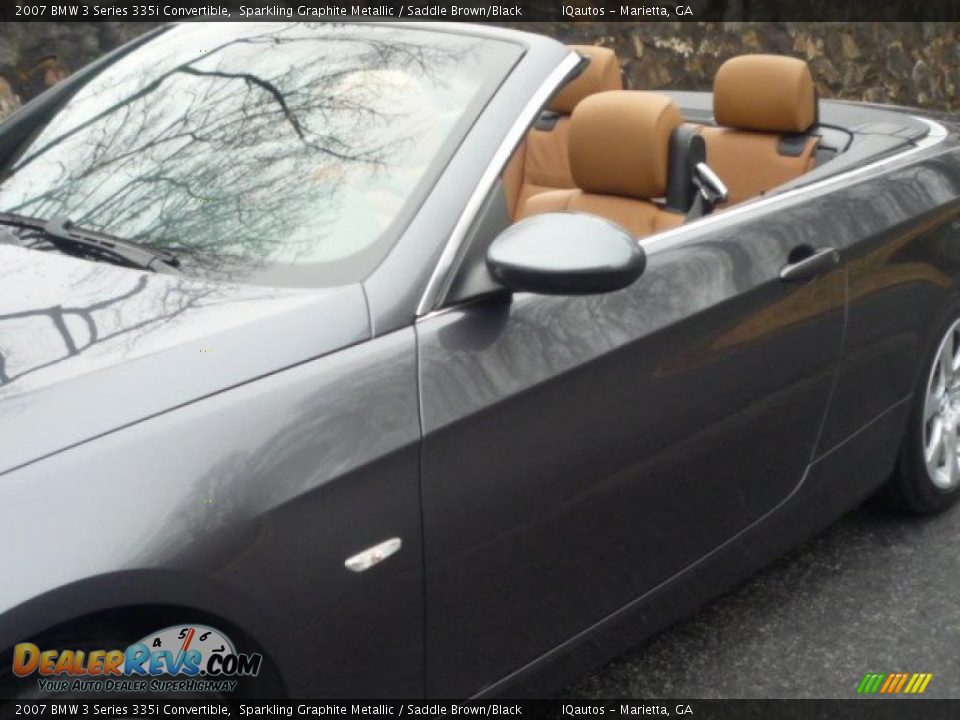 2007 BMW 3 Series 335i Convertible Sparkling Graphite Metallic / Saddle Brown/Black Photo #23