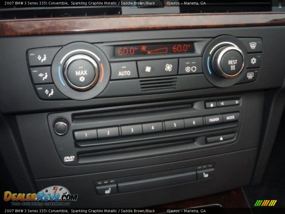 2007 BMW 3 Series 335i Convertible Sparkling Graphite Metallic / Saddle Brown/Black Photo #27