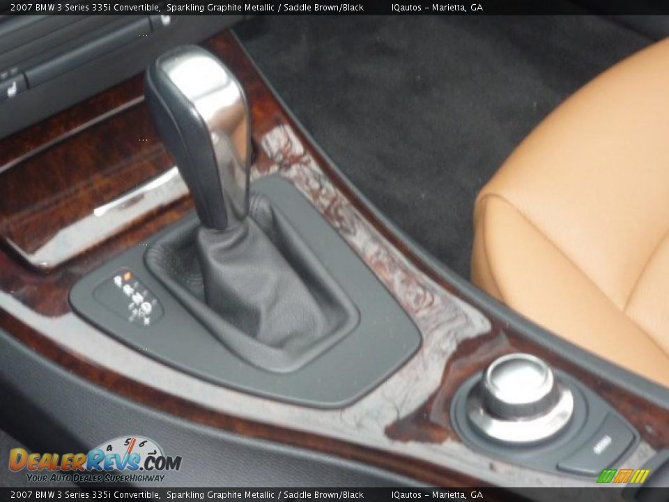 2007 BMW 3 Series 335i Convertible Sparkling Graphite Metallic / Saddle Brown/Black Photo #28