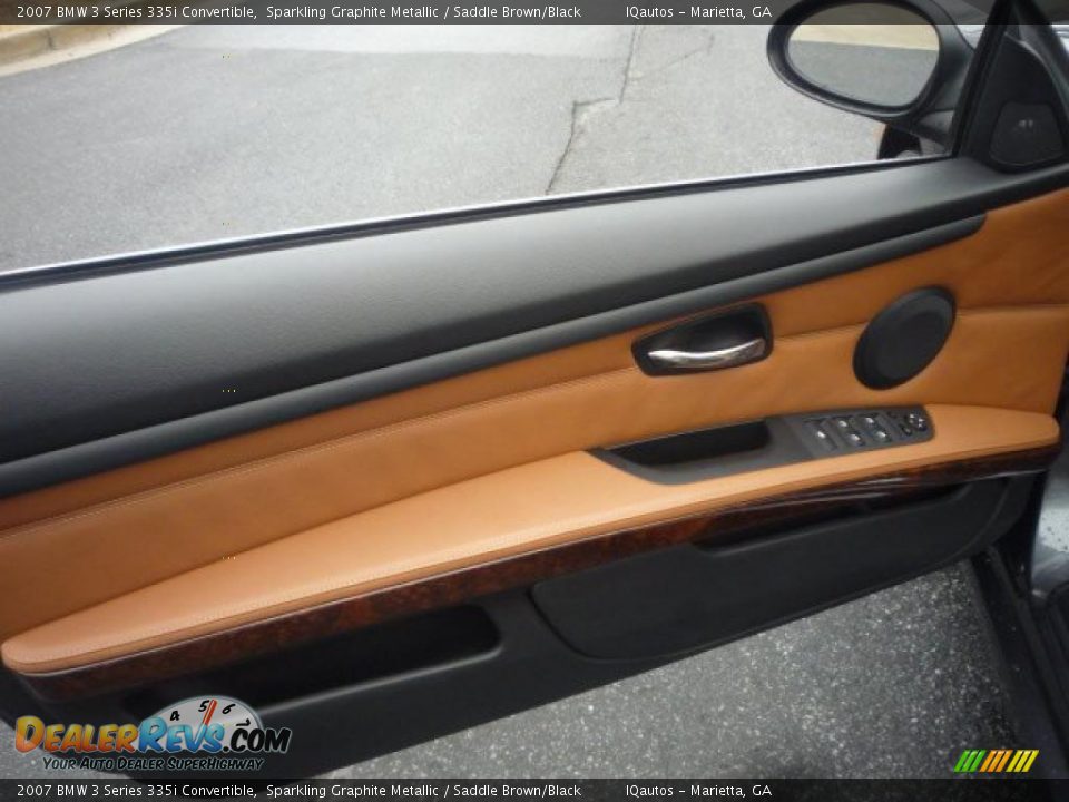 2007 BMW 3 Series 335i Convertible Sparkling Graphite Metallic / Saddle Brown/Black Photo #29