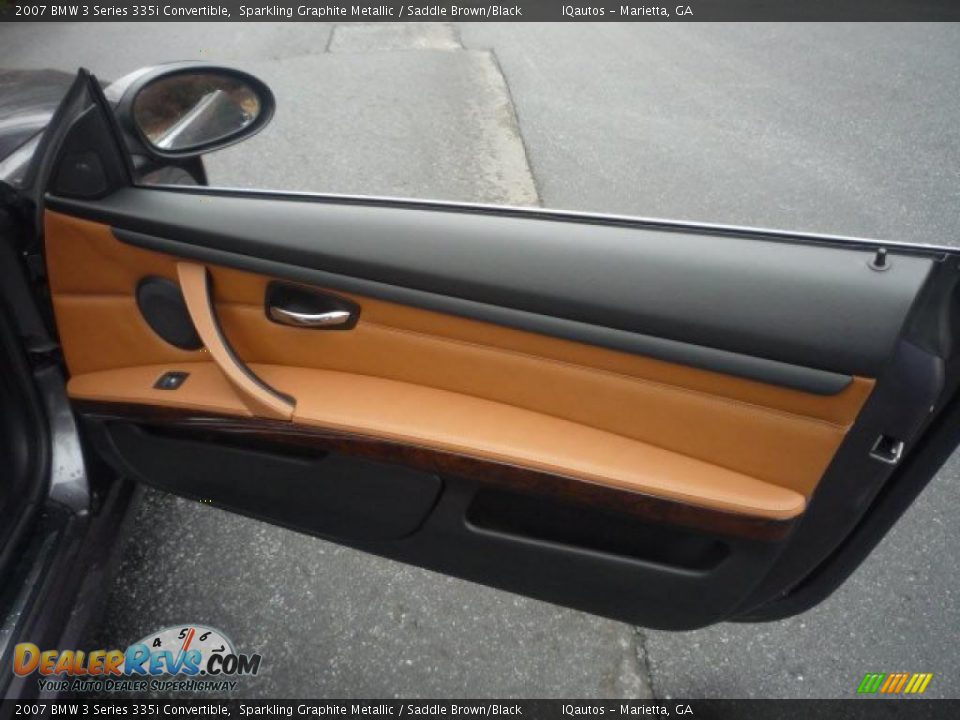 2007 BMW 3 Series 335i Convertible Sparkling Graphite Metallic / Saddle Brown/Black Photo #30
