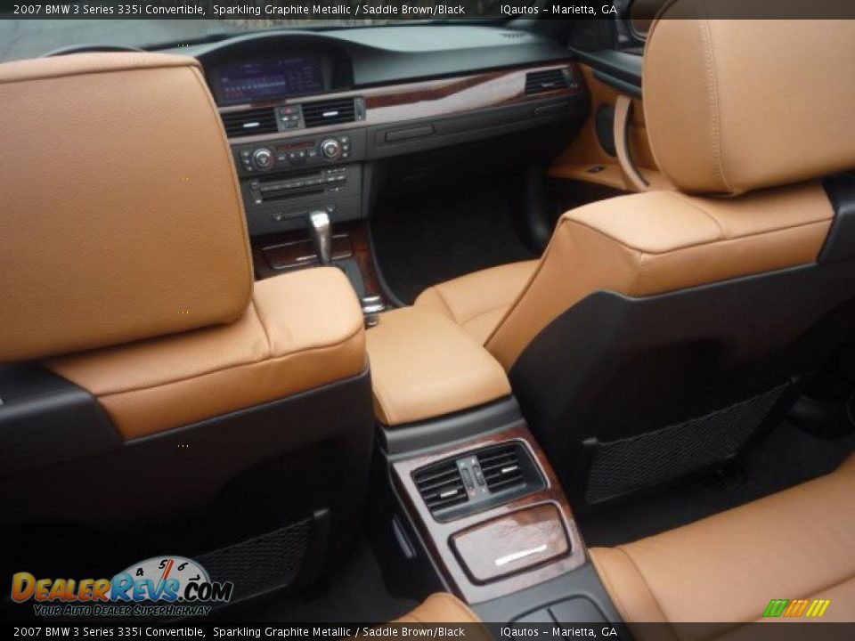 2007 BMW 3 Series 335i Convertible Sparkling Graphite Metallic / Saddle Brown/Black Photo #31