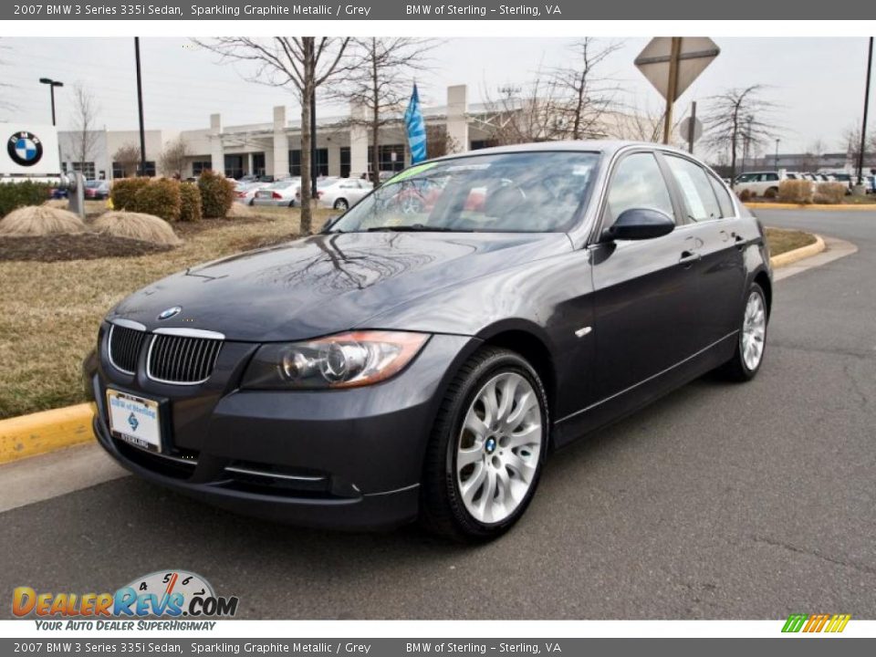 2007 BMW 3 Series 335i Sedan Sparkling Graphite Metallic / Grey Photo #2