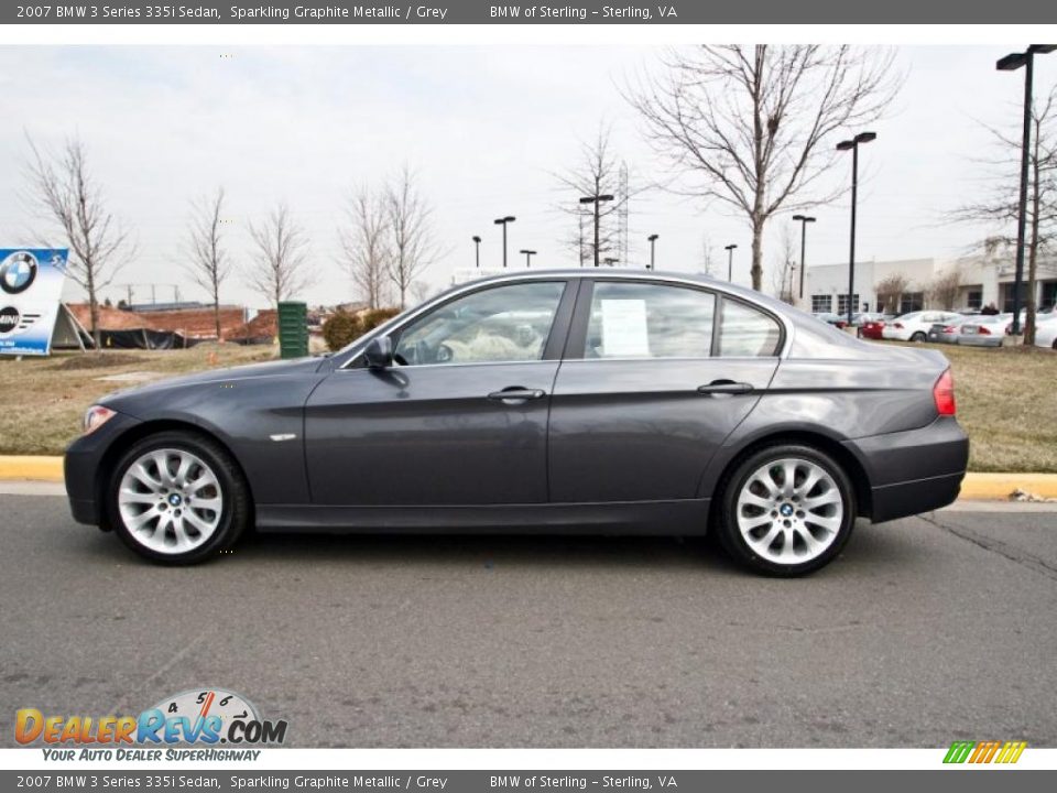2007 BMW 3 Series 335i Sedan Sparkling Graphite Metallic / Grey Photo #3