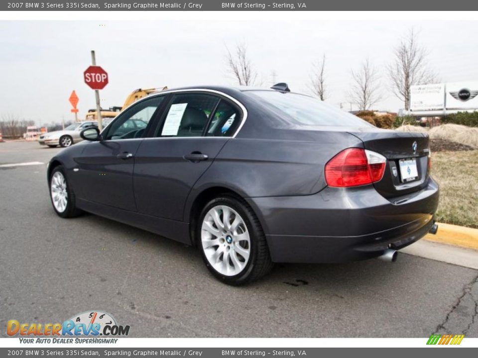 2007 BMW 3 Series 335i Sedan Sparkling Graphite Metallic / Grey Photo #4