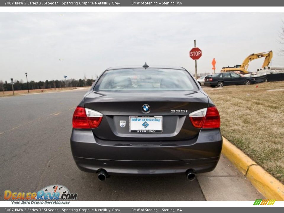 2007 BMW 3 Series 335i Sedan Sparkling Graphite Metallic / Grey Photo #5