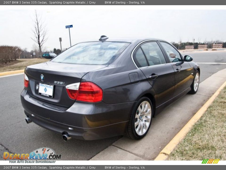2007 BMW 3 Series 335i Sedan Sparkling Graphite Metallic / Grey Photo #6
