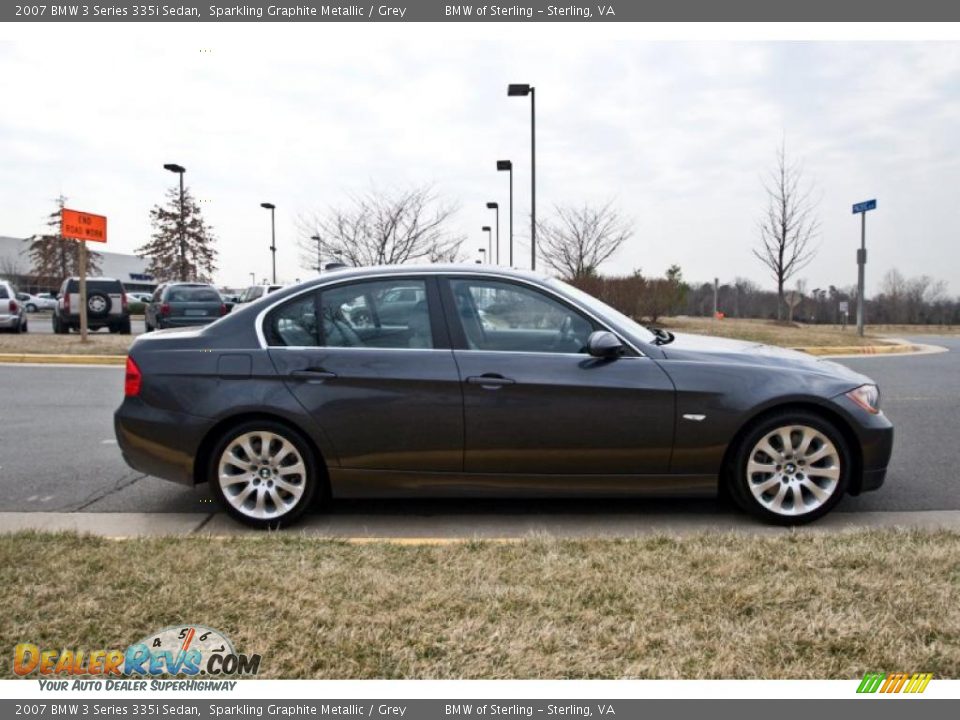 2007 BMW 3 Series 335i Sedan Sparkling Graphite Metallic / Grey Photo #7