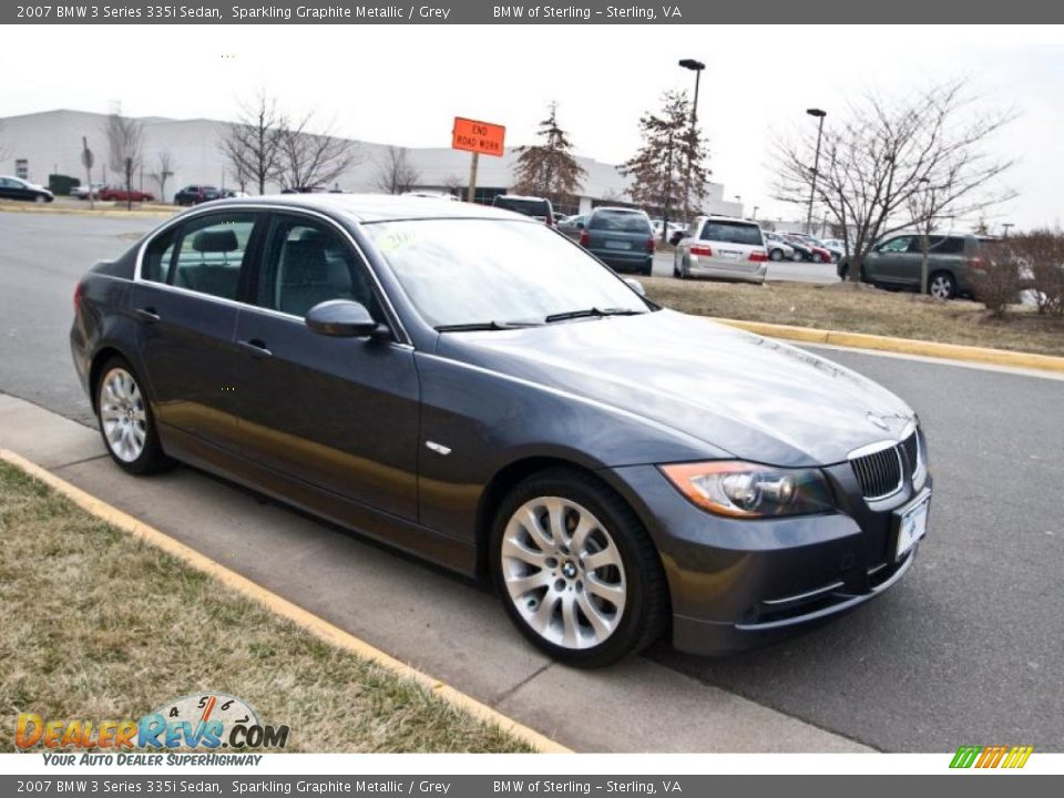 2007 BMW 3 Series 335i Sedan Sparkling Graphite Metallic / Grey Photo #8