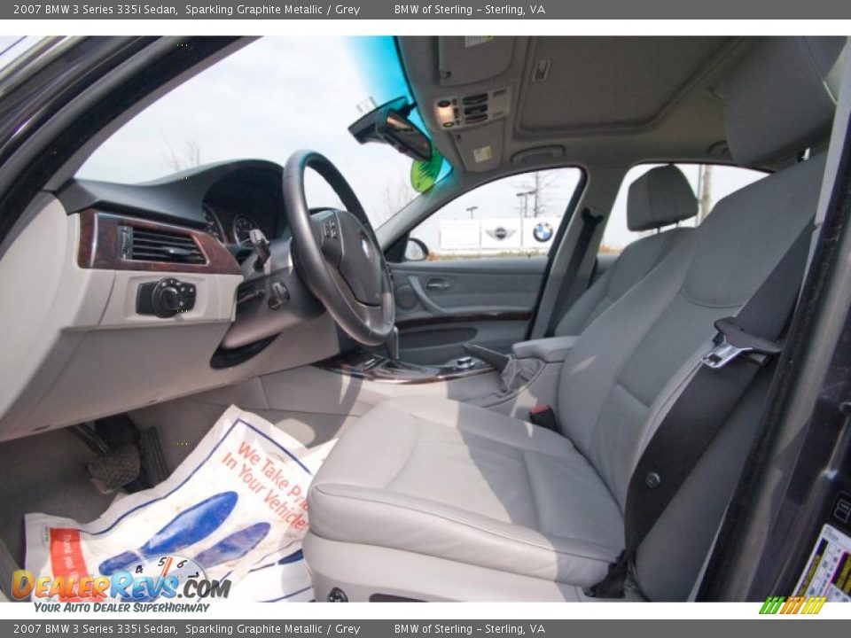 2007 BMW 3 Series 335i Sedan Sparkling Graphite Metallic / Grey Photo #13