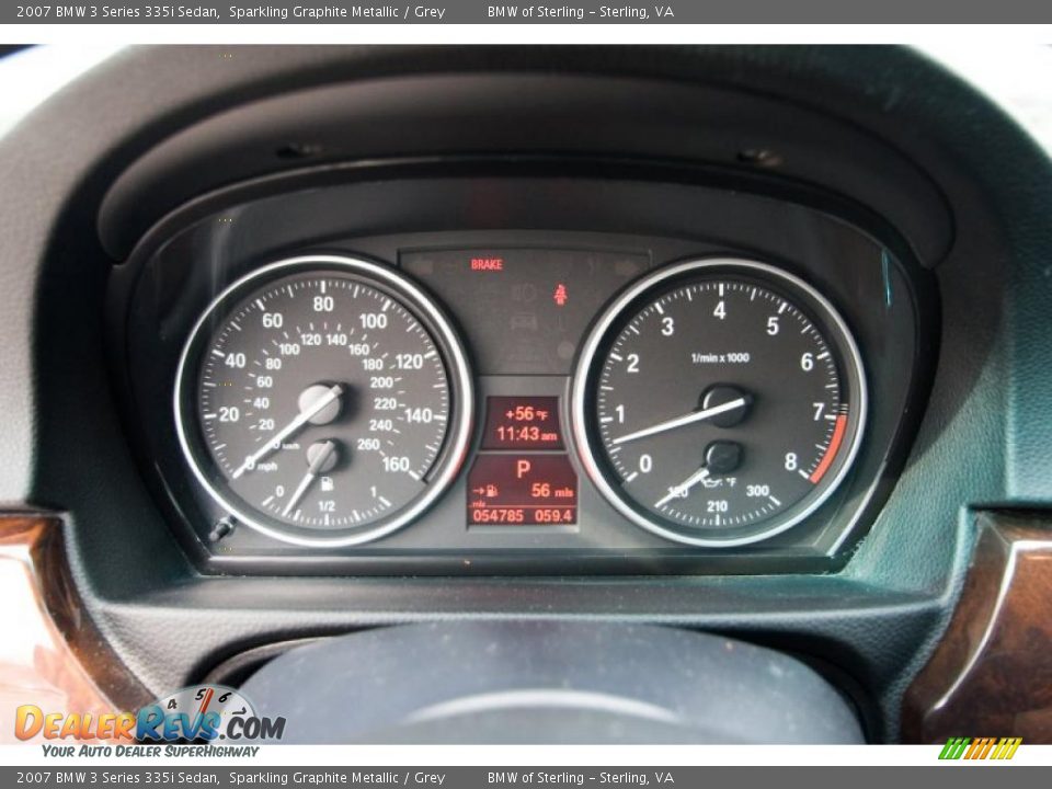 2007 BMW 3 Series 335i Sedan Sparkling Graphite Metallic / Grey Photo #14