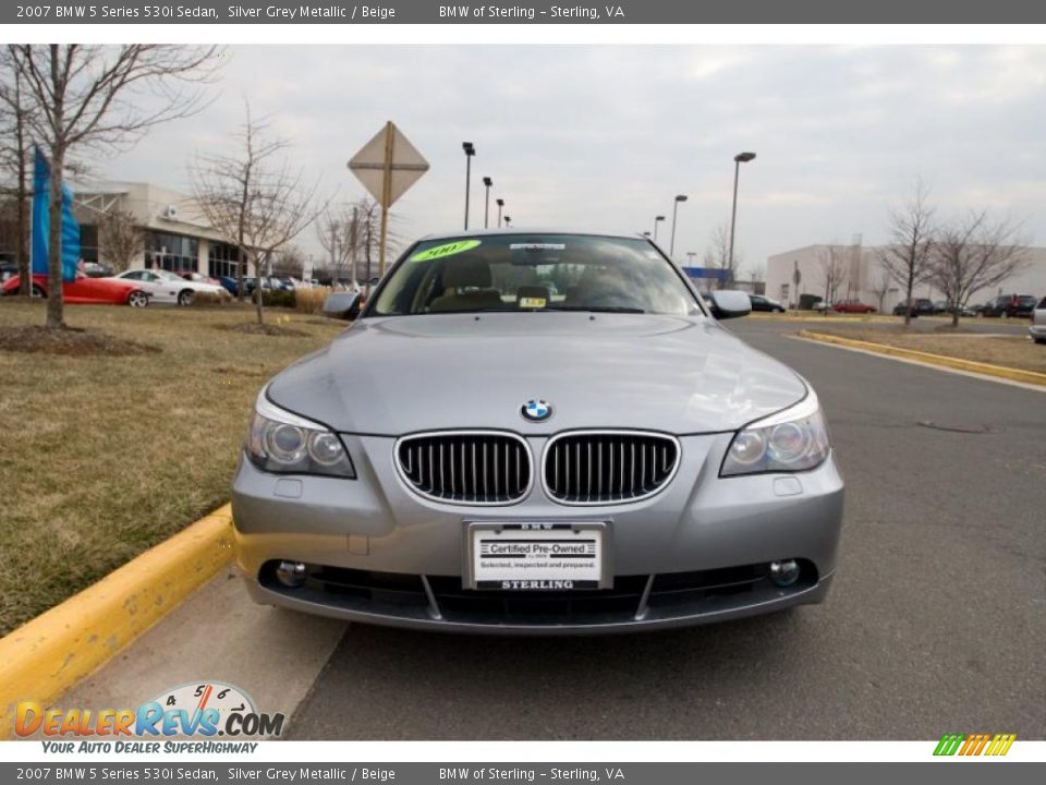 2007 BMW 5 Series 530i Sedan Silver Grey Metallic / Beige Photo #1